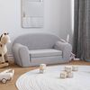 vidaXL Sof&aacute;-cama infantil de 2 lugares pel&uacute;cia cinzento-claro