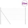 vidaXL Poste de Cerca Prateado 25 x 1,4 m (malha de 13 mm) A&ccedil;o