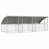 vidaXL Canil de Cachorro 3 pcs Prateado 6 x 2 x 2 m A&ccedil;o galvanizado