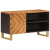 vidaXL M&oacute;vel de TV 80x31,5x46 cm mangueira maci&ccedil;a castanho e preto