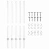 vidaXL Poste de Cerca 5 pcs Prateado 100 cm A&ccedil;o