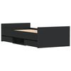 vidaXL Estrutura de cama c/ painéis cabeceira e pés 100x200 cm preto