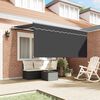 vidaXL Toldo Retr&aacute;til Riscas Antracite 300 x 200 cm tecido