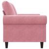 vidaXL Sofá de 2 lugares veludo 120 cm rosa