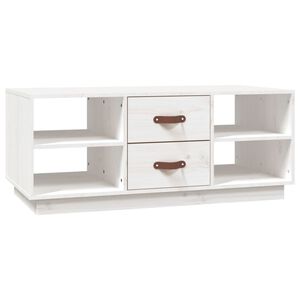 vidaXL Mesa de centro 100x50x41 cm pinho maci&ccedil;o branco