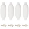 vidaXL Para-choques para barco 4 pcs &Oslash; 11x40 cm PVC branco