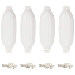 vidaXL Para-choques para barco 4 pcs &Oslash; 11x40 cm PVC branco