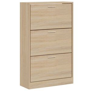 vidaXL Sapateira 63x24x103 cm derivados de madeira carvalho sonoma