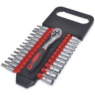 Kit ferramentas-chaves remoção rápida de catraca, 27 pçs 1/4"