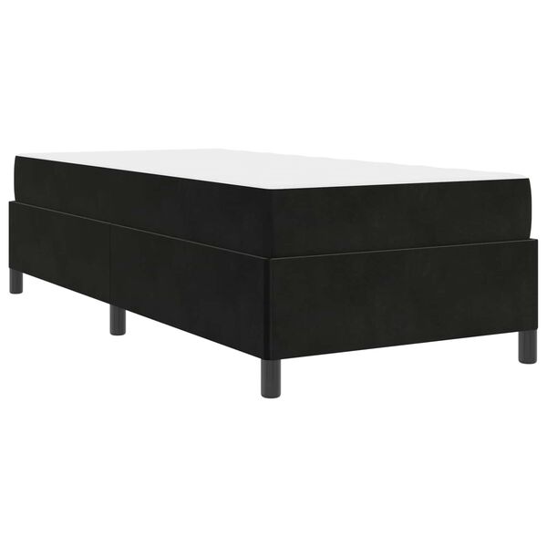 vidaXL Estrutura da Cama com colch&atilde;o Preto 80 x 200 cm tecido