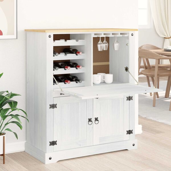 vidaXL Arm&aacute;rio de Vinho Branco 97 x 45 x 114 cm