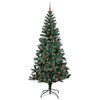 vidaXL Árvore de Natal Artificial Pré-iluminada Verde 210 cm