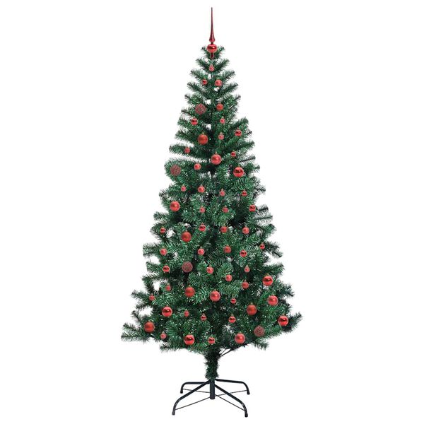 vidaXL Árvore de Natal Artificial Pré-iluminada Verde 210 cm