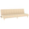 vidaXL Sof&aacute;-cama de 2 lugares tecido cor creme