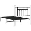 vidaXL Estrutura de cama com cabeceira 80x200 cm metal preto
