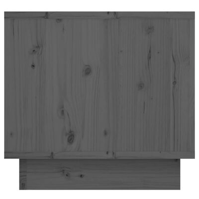 vidaXL Mesa de cabeceira 35x34x32 cm madeira de pinho maciça cinza