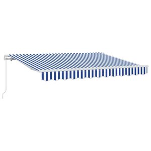 vidaXL Toldo Retr&aacute;til Manual Azul 250 x 200 cm tecido
