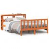 vidaXL Estrutura cama c/ cabeceira 150x200cm pinho maci&ccedil;o castanho-mel