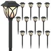 vidaXL Luzes Solares para Exterior com Pino de Aterragem 12 pcs 42 cm