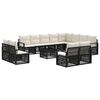 vidaXL Conjunto de Sof&aacute; de Jardim 13 pcs Preto vime PE