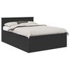 vidaXL Estrutura da Cama Preto 140 x 190 cm Derivados de Madeira