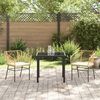 vidaXL Conjunto de Jantar para Jardim 3 pcs Castanho vime PE