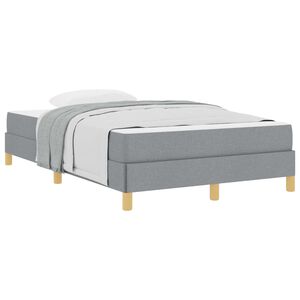 vidaXL Cama Box com colch&atilde;o Cinzento-claro 120 x 190 cm tecido