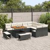 vidaXL Conjunto de Sof&aacute; de Jardim 12 pcs Preto Rattan Sint&eacute;tico