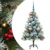 vidaXL &Aacute;rvore de Natal Artificial Verde e branco 120 cm