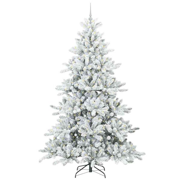 vidaXL &Aacute;rvore de Natal Articulada Artificial Branco 240 cm PVC e A&ccedil;o
