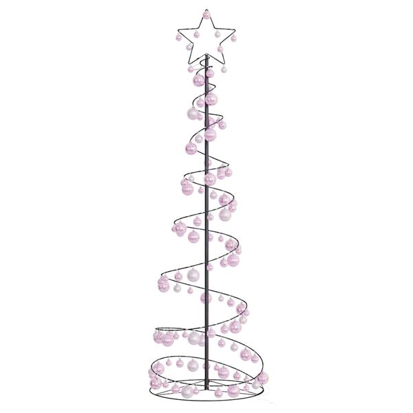 vidaXL &Aacute;rvore de Natal LED com Baubles 120 LEDs Branco Quente 180 cm