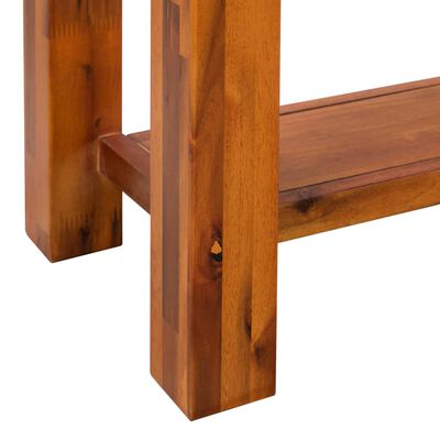 vidaXL Mesa consola madeira de acácia maciça 86x30x75 cm