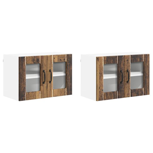 vidaXL Arm&aacute;rio de Cozinha 2 pcs Madeira antiga 60 x 31 x 40 cm