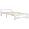vidaXL Estrutura de cama com 2 gavetas 90x200 cm pinho maci&ccedil;o branco