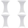 vidaXL Capa para mesa de p&eacute; el&aacute;stica &Oslash;60 cm 4 pcs branco
