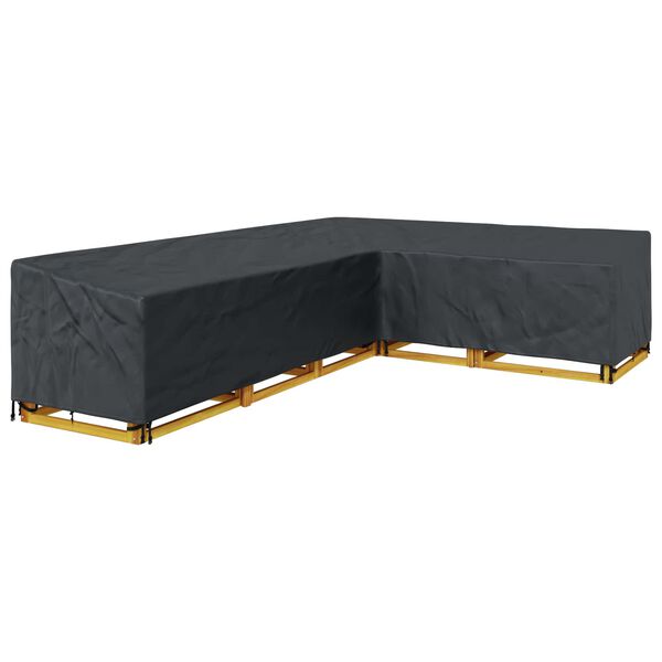 vidaXL Capa para M&oacute;veis Preto 330 x 255 x 80 cm Tecido Oxford 420D