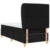 vidaXL Cama Box com colch&atilde;o com cabeceira Preto 200 x 80 cm tecido