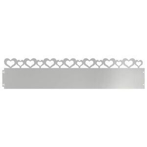 vidaXL Delimitadores de relvado 10 unid. 103 x 0,05 x 22 cm Prateado