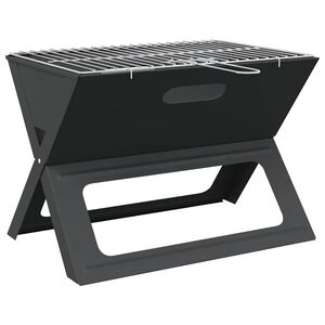 vidaXL Churrasqueira ao ar livre 46 x 31 x 31 cm A&ccedil;o Preto