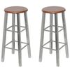 vidaXL Bancos de bar 4 pcs MDF prateado e castanho