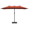 vidaXL Guarda-sol de Jardim Terracota 385 x 209 x 244 cm tecido