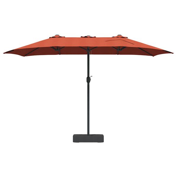 vidaXL Guarda-sol de Jardim Terracota 385 x 209 x 244 cm tecido