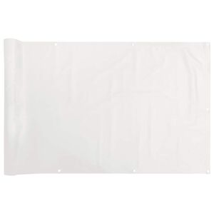 vidaXL Tela de privacidade para varanda 600x120 cm PVC branco