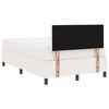 vidaXL Cama Box com luzes de tira LED Creme e Branco 193 x 120 x 88 cm