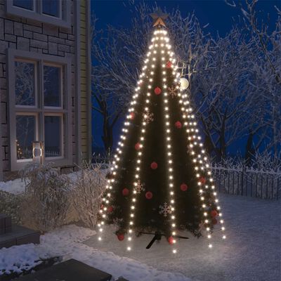 vidaXL Cordão de luzes árvore de Natal 250 luzes LED 250cm branco frio
