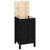 vidaXL Caixa para roupa 44x44x76 cm madeira de pinho maci&ccedil;a preto