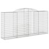 vidaXL Cesto gabião arqueado 300x50x140/160 cm ferro galvanizado