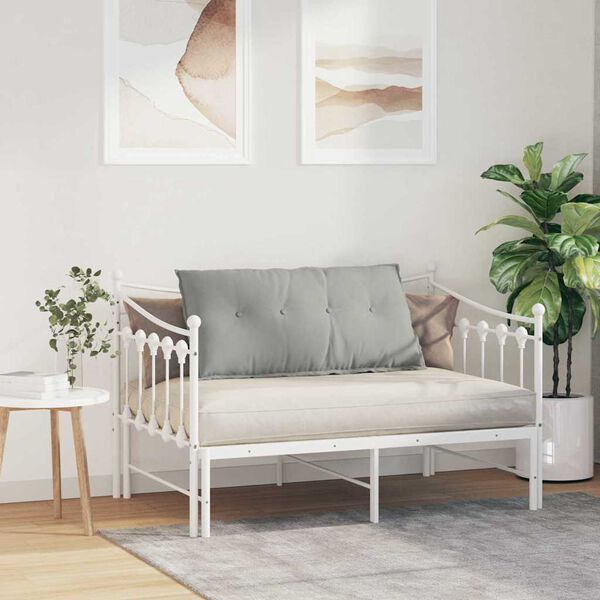 vidaXL Travesseiro para Costas Cinzento-claro 100 x 50 cm