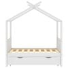 vidaXL Estrutura cama crian&ccedil;a c/ gaveta 70x140 cm pinho maci&ccedil;o branco