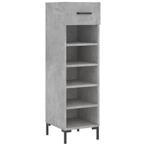 vidaXL Sapateira 30x35x105 cm derivados de madeira cinzento cimento